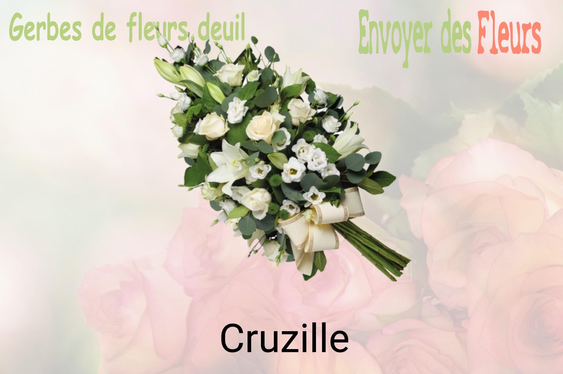 Gerbe de fleurs de deuil livrée à Cruzille